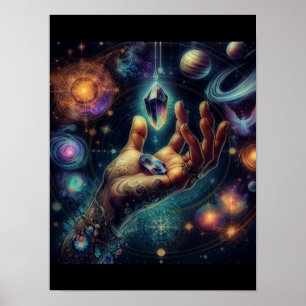 Celestial Crystal in der Palm Galaxy Spacy Poster