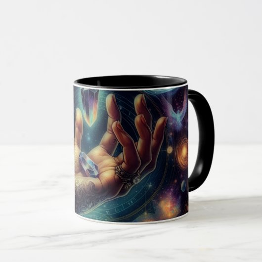 Celestial Crystal in der Palm Galaxy Spacy Tasse (VorderseiteRechts)
