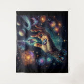 Celestial Crystal in der Palm Galaxy Spacy Wandteppich (Vorderseite)