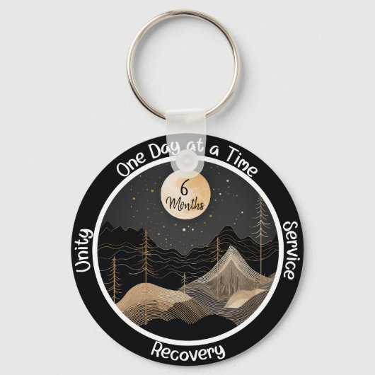 Celestial Custom Sobriety Meilenstein Geschenk Schlüsselanhänger (Vorderseite)