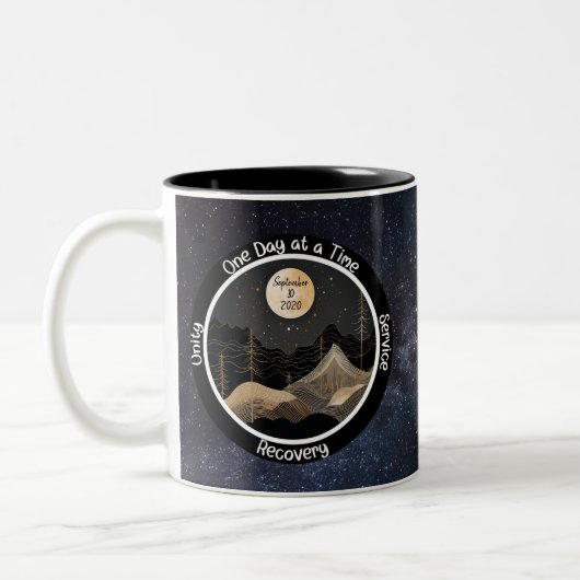 Celestial Custom Sobriety Meilenstein Geschenk Zweifarbige Tasse (Links)
