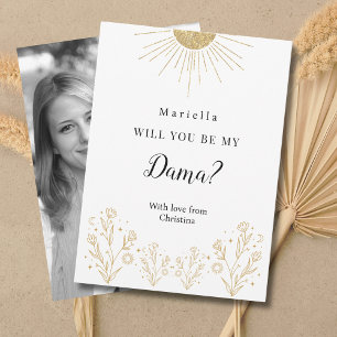 Celestial Dama Vorschlag für Quinceñera mit Foto Karte