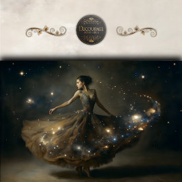 Celestial Dancer Galaxy Decoupage Seidenpapier