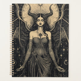 Celestial Dark Angel Art Print | Occult Goddess Il Planer