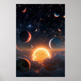 Celestial Dawn Above the Cloud Sea Poster