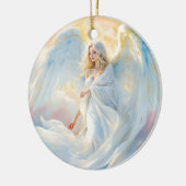 Celestial Dawn - Engel des Friedens und des Lichts Keramik Ornament (Links)
