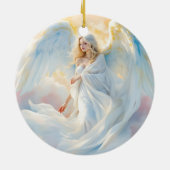 Celestial Dawn - Engel des Friedens und des Lichts Keramik Ornament (Hinten)