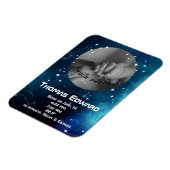 Celestial Deep Blue Outer Space Ankündigung Magnet (Linke Seite)