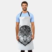 Celestial Deer Mystical Moon & Star Art Stag Schürze (Getragen)