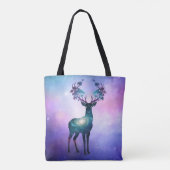 Celestial Deer Silhouette Tote Tasche (Rückseite)