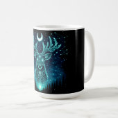 Celestial Deer – Starlit Grace Wildlife Galaxy Kaffeetasse (VorderseiteRechts)