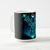 Celestial Deer – Starlit Grace Wildlife Galaxy Kaffeetasse (Vorderseite Links)