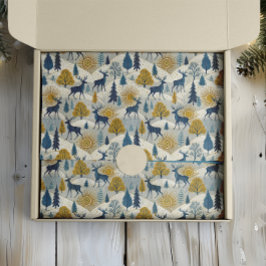 Celestial Deer Winter Mountains Seidenpapier