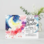 Celestial Delight Baby Dusche Einladung (Stehend Vorderseite)