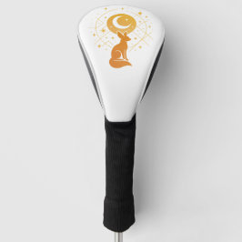 Celestial Desert Fox - Moon and Stars Cosmic Golf Headcover