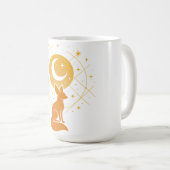 Celestial Desert Fox - Moon and Stars Cosmic Kaffeetasse (VorderseiteRechts)