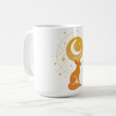 Celestial Desert Fox - Moon and Stars Cosmic Kaffeetasse (Vorderseite Links)