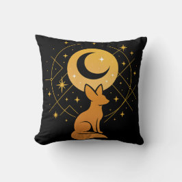 Celestial Desert Fox - Moon and Stars Cosmic Kissen