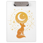 Celestial Desert Fox - Moon and Stars Cosmic Klemmbrett (Vorderseite)