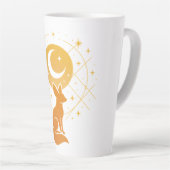 Celestial Desert Fox - Moon and Stars Cosmic Milchtasse (Rechte Ecke)