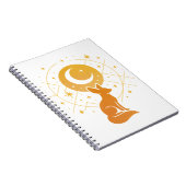 Celestial Desert Fox - Moon and Stars Cosmic Notizblock (Rechte Seite)