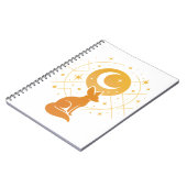 Celestial Desert Fox - Moon and Stars Cosmic Notizblock (Linke Seite)