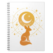 Celestial Desert Fox - Moon and Stars Cosmic Notizblock (Vorderseite)