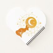 Celestial Desert Fox - Moon and Stars Cosmic Notizblock (Rückseite)