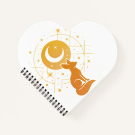 Celestial Desert Fox - Moon and Stars Cosmic Notizblock