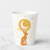 Celestial Desert Fox - Moon and Stars Cosmic Pappbecher (Vorderseite)