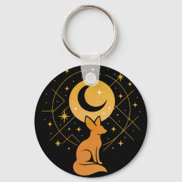 Celestial Desert Fox - Moon and Stars Cosmic Schlüsselanhänger