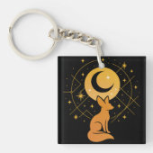 Celestial Desert Fox - Moon and Stars Cosmic Schlüsselanhänger (Vorderseite)