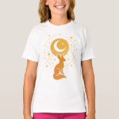 Celestial Desert Fox - Moon and Stars Cosmic T-Shirt (Vorderseite)