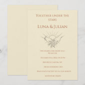 Celestial Desert Wedding Invitation Boho Einladung (Vorne/Hinten)