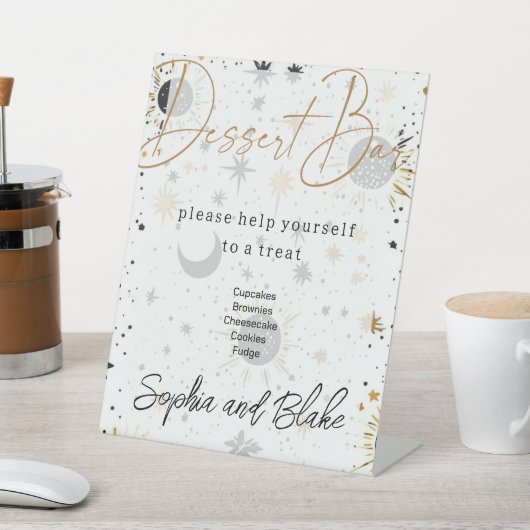 Celestial Dessert Bar Wedding Pedestal Sign Sockelschild (In SItu)