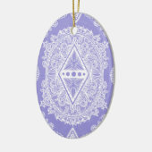 Celestial Diamond Mandala Keramikornament (Links)