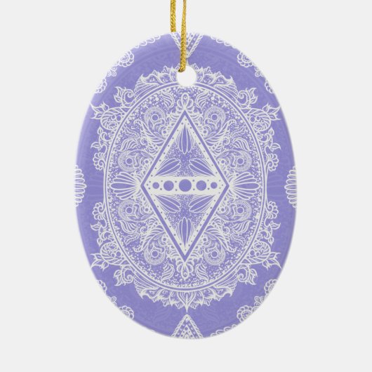Celestial Diamond Mandala Keramikornament (Hinten)