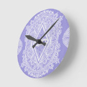 Celestial Diamond Mandala Runde Wanduhr (Winkel)