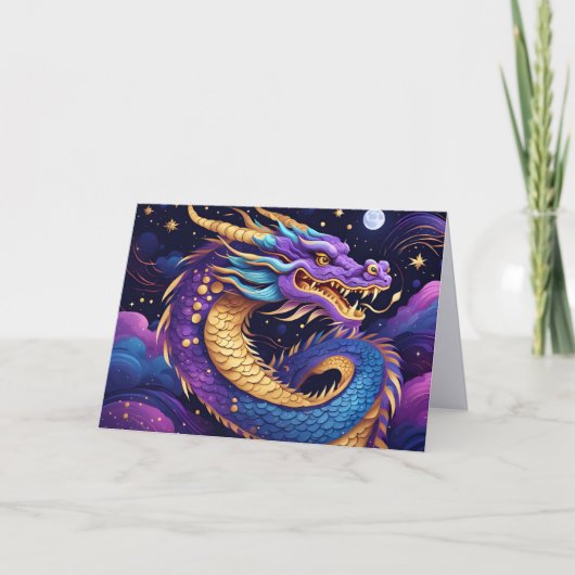 celestial dragon greeting card  dankeskarte (Vorderseite)