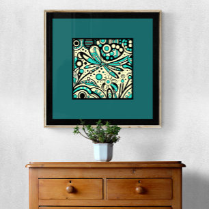 Celestial Dragonfly Dance - Art Print Poster