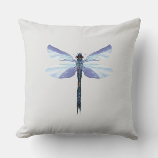 Celestial Dragonfly – Surreal Blue Insect Art Pill Kissen
