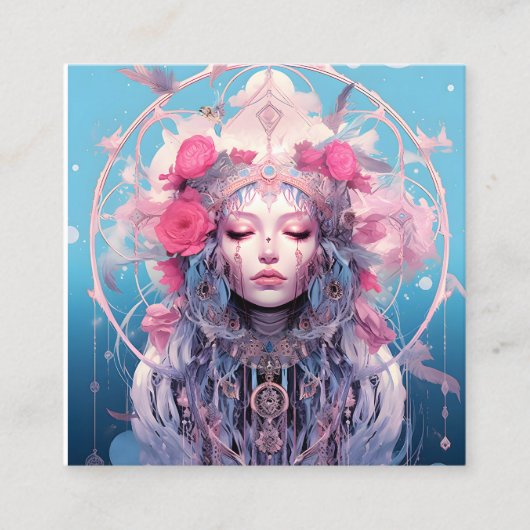 Celestial Dream Weaver Quadratische Visitenkarte (Vorderseite)