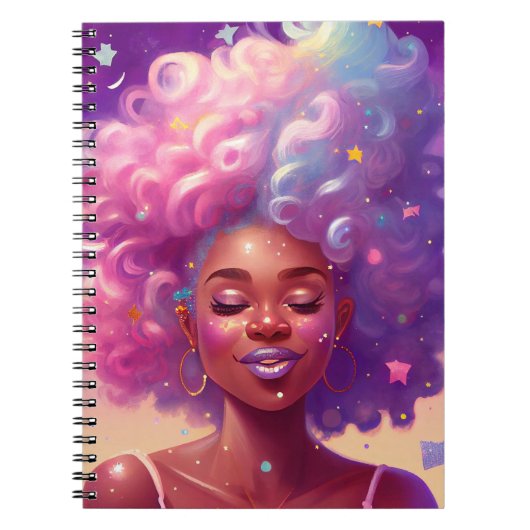 Celestial Dream Woman Notebook Notizblock (Vorderseite)