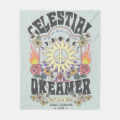CELESTIAL DREAMER SUN ROSE TSHIRT Grafikdesign Fleecedecke (Vorderseite)