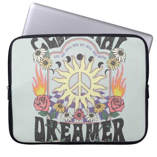 CELESTIAL DREAMER SUN ROSE TSHIRT Grafikdesign Laptopschutzhülle (Vorderseite)