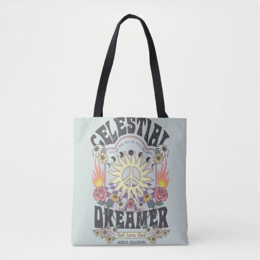 CELESTIAL DREAMER SUN ROSE TSHIRT Grafikdesign Tasche (Vorderseite)