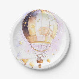 Celestial Dreamland Baby Dusche Heißluftballon Pappteller