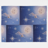 Celestial Dreamland Moon Blanket Fleecedecke (Vorderseite (Horizontal))