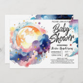 Celestial Dreams Baby Dusche Einladung (Vorne/Hinten)