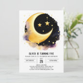 Celestial Dreams Birthday Einladung (Stehend Vorderseite)